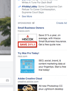 Facebook Advertising is a great way to target key demographics.