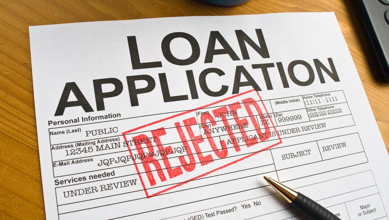 Rejected loan application