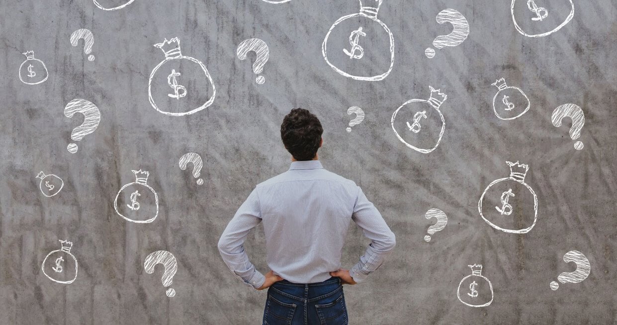 Business owner pondering financial questions