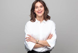 Happy female entrepreneur