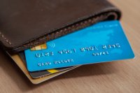 Business credit card in wallet