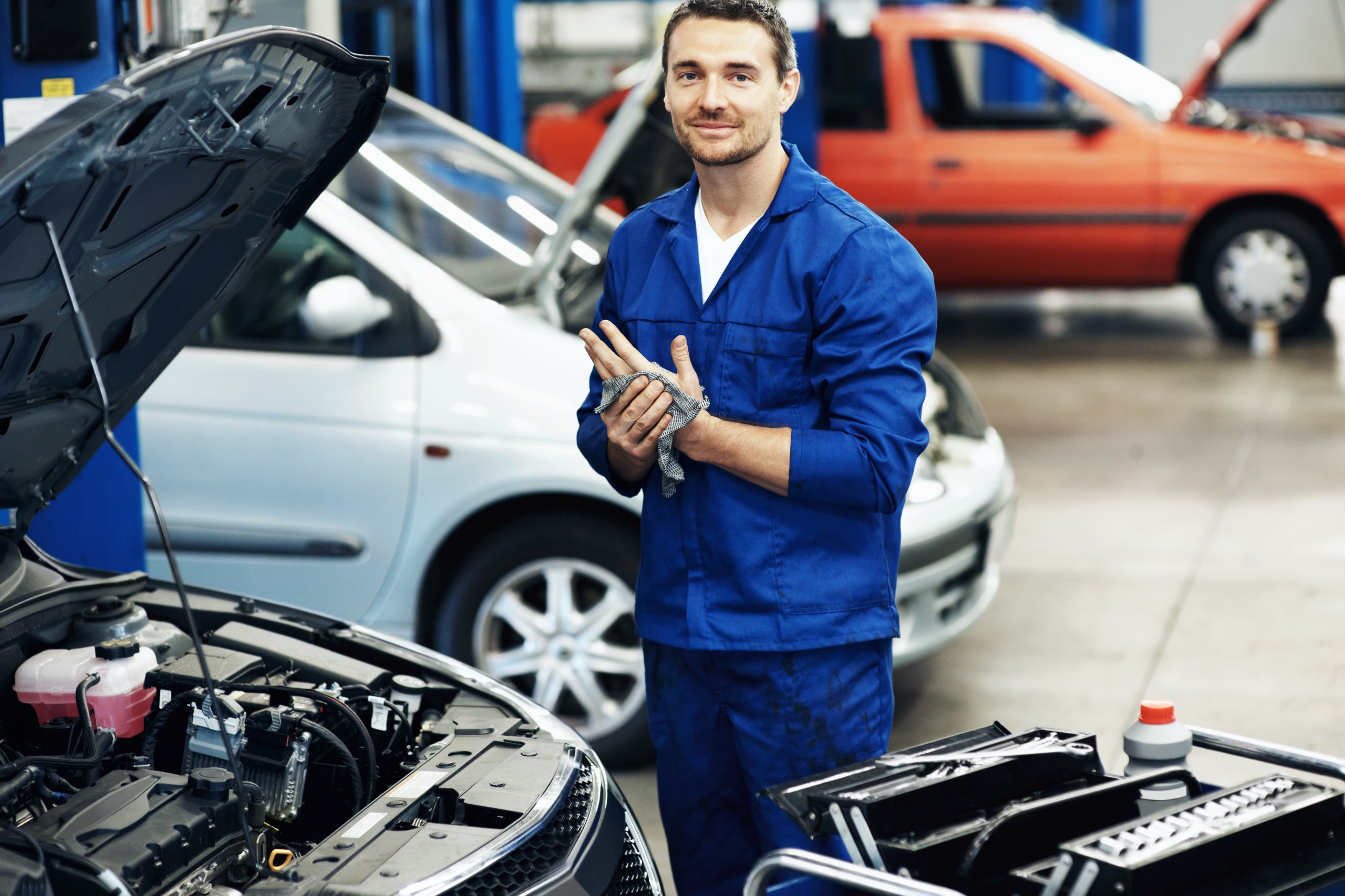 Small business owner starting an auto repair shop