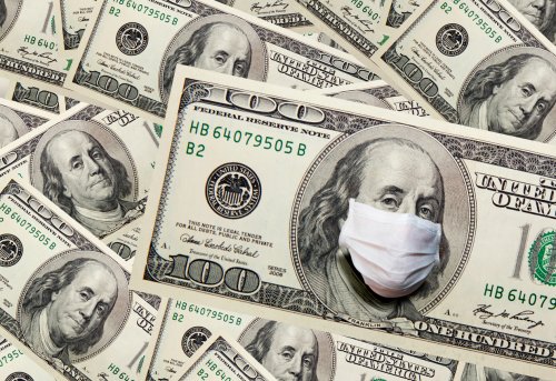 Coronavirus mask with money