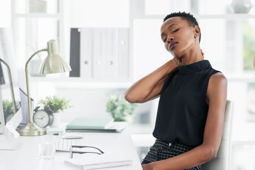 Female business owner suffering from burnout