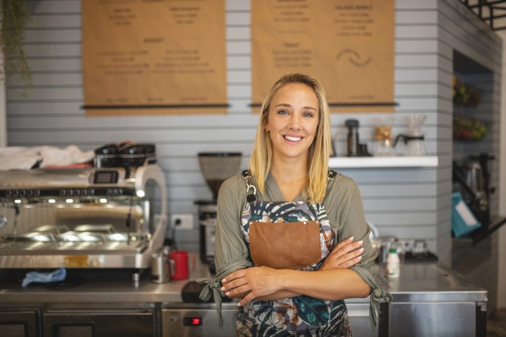 Women arms crossed small business owner