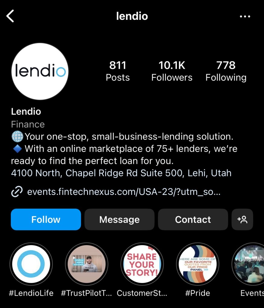 lendio story highlights screenshot